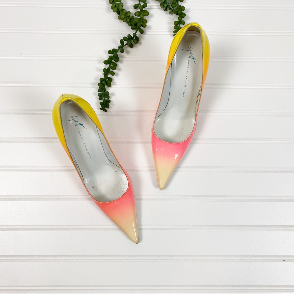 Giuseppe Zanotti Neon Ombré Heels size 6.5 - Picture 2 of 8